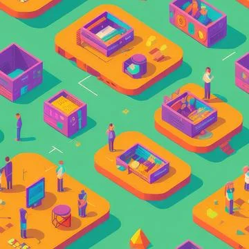 Isometric abstract city Stock Illustration