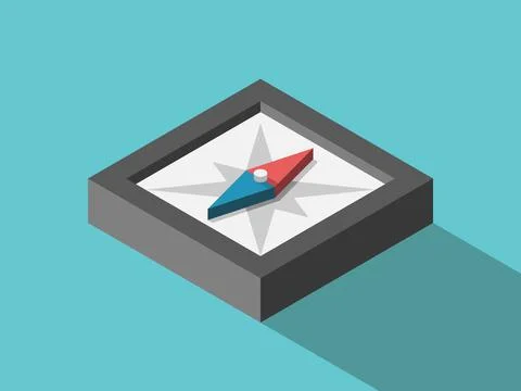 Isometric abstract compass Illustrazione stock