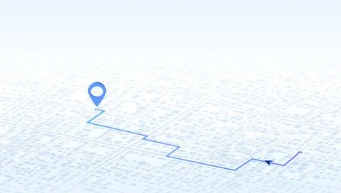 Isometric abstract map background. Abstract lines geometric shapes, cartographic Stock-Illustration