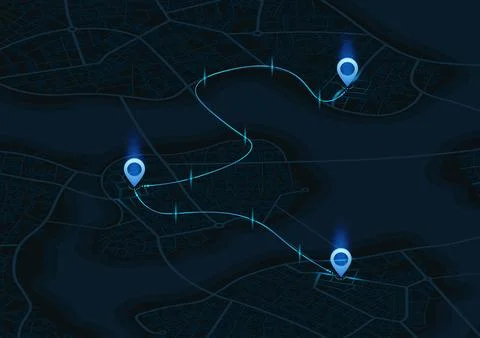 Isometric abstract map background. Colorful abstract lines. Rout, location Stock Illustration