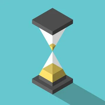 Isometric abstract simple hourglass Stock Illustration