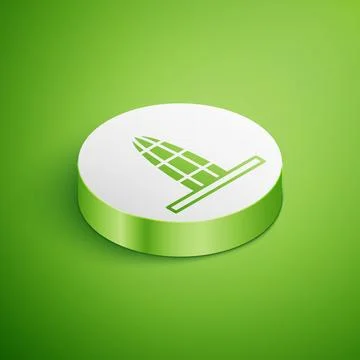 Isometric Agbar tower icon isolated on green background. Barcelona, Spain. Wh Ilustración de archivo