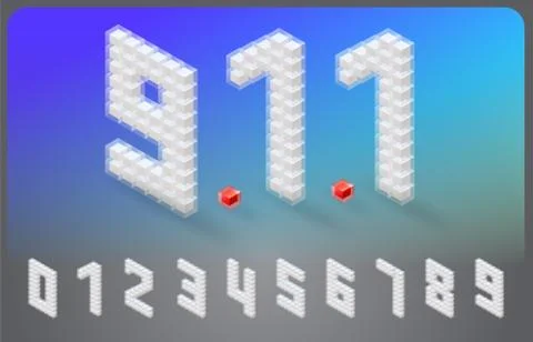 Isometric alphabet font cube design Illustrazione stock