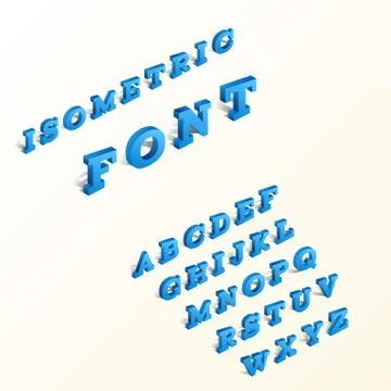 Isometric alphabet font. Stock-Illustration