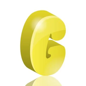 Isometric alphabet G Stock-Illustration