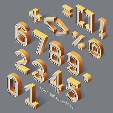 Isometric Alphabets. Vector Illustration. Stock Illustration