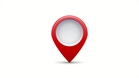 Isometric animation pin icon 스톡 동영상 165619404