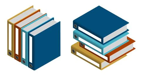Isometric archive with documents. Storage of accounting, financial and person Stock-Illustration
