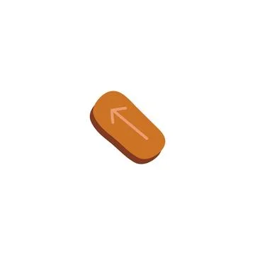 Isometric arrow button vector illustration Stockillustratie