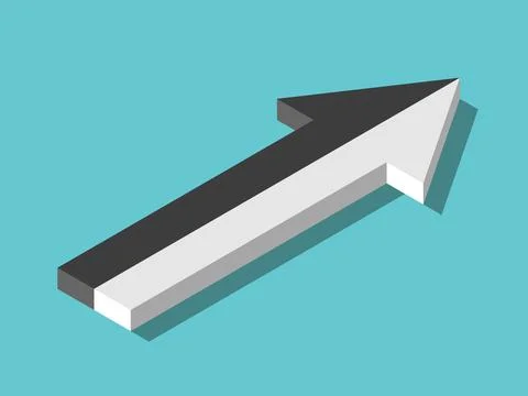 Isometric arrow from opposites Stock Illustration