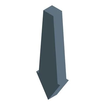 Isometric arrow pointing down representing decrease Stock Illustration