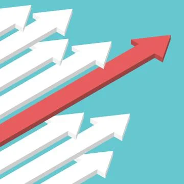 Isometric arrows, unique one Stock Illustration