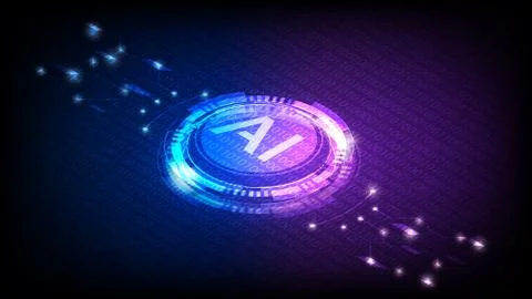 Isometric Artificial intelligence 스톡 일러스트