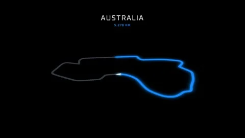 Isometric Australia Circuit Racing Animation 4K Stock Footage 346201023