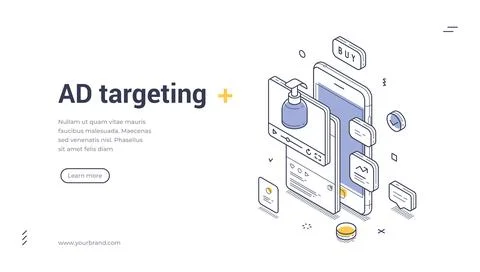 Isometric banner template for teamwork and project management. Vector illustr イラスト素材