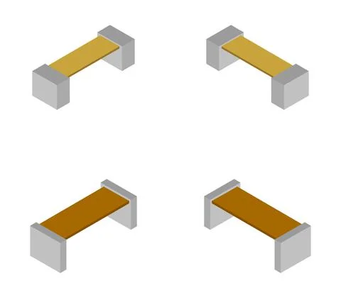 Isometric bench on white Stock Illustration