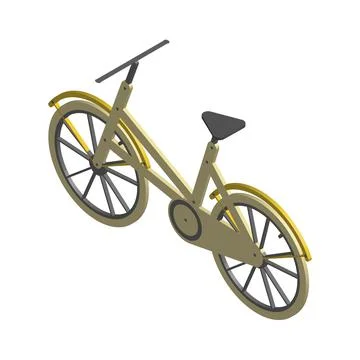 Isometric bicycle icon vector illustration Stock Illustration