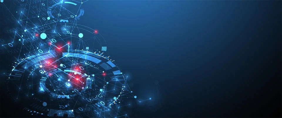 Isometric big data concept, database. Abstract technology background. Vector  Stock Illustration