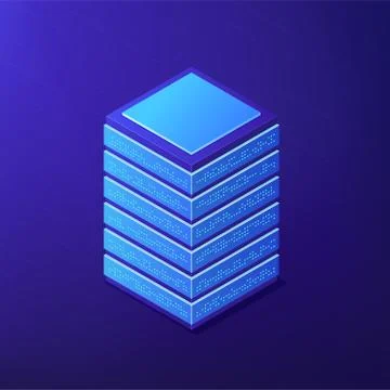 Isometric big data tools concept. Stock Illustration