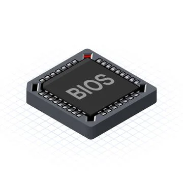 Isometric Bios Bhip 스톡 일러스트