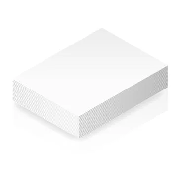 Isometric blank paper stack Stock Illustration