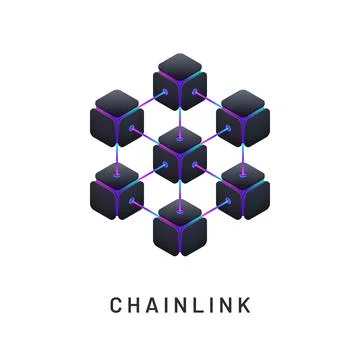 Isometric Blockchain Network with Connected 3D Cube Nodes Stock Illustration