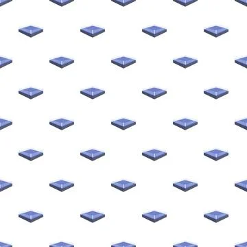 Isometric blue boxing ring arena seamless pattern background Stock Illustration