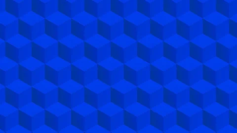 Isometric blue cubes pattern moving diagonally. Seamless loop. Stock Footage 118703844