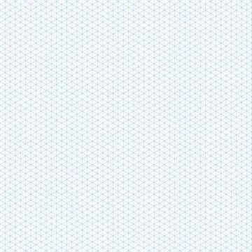 Isometric blue grid graph paper background. Pattern guide backdrop. Illustrazione stock