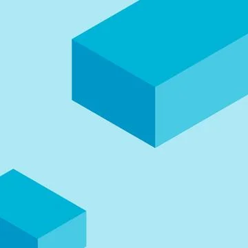 Isometric Blue Rectangular Blocks Abstract Background Vector Illustration Stock Illustration