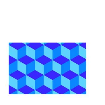 Isometric Blue Seamless Pattern Vector illustration Stock Illustration