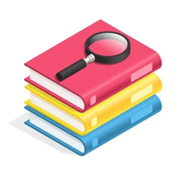 Isometric book icon. Stack of books, textbook pile. Academic reading, wisdo.. Stock Illustration