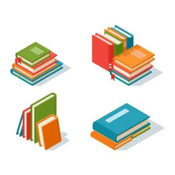Isometric book icon vector illustration Ilustración de archivo