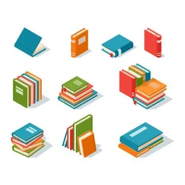 Isometric book icon vector illustration Ilustración de archivo