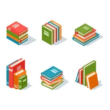 Isometric book icon vector illustration Stock Illustration