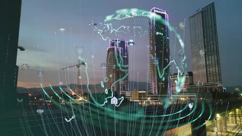 Isometric Bot and cybersecurity, artificial intelligence concept. AI and busines Stock Footage 269781538