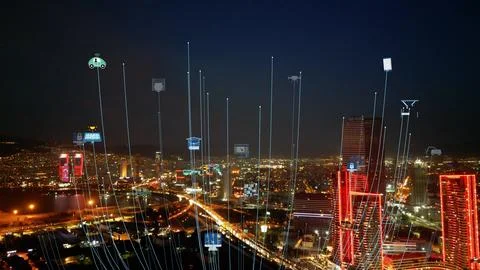 Isometric Bot and cybersecurity, artificial intelligence concept. AI and busines Stock Photos
