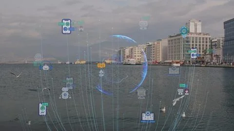 Isometric Bot and cybersecurity, artificial intelligence concept. AI and Stock Photos