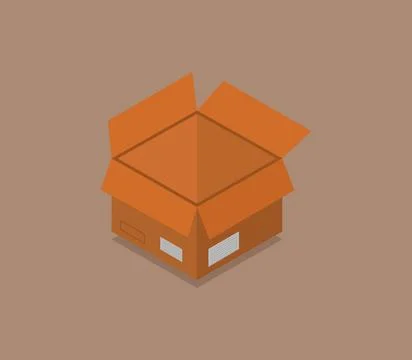Isometric box icon illustrated in vector on white background isometric box... Foto stock