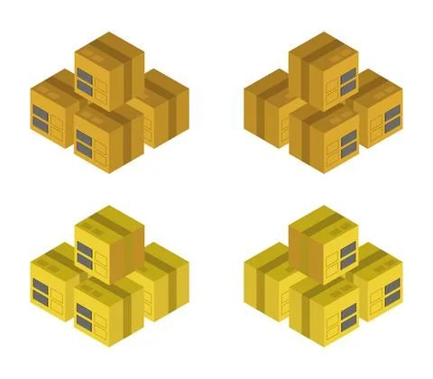 Isometric box on white Stock Illustration