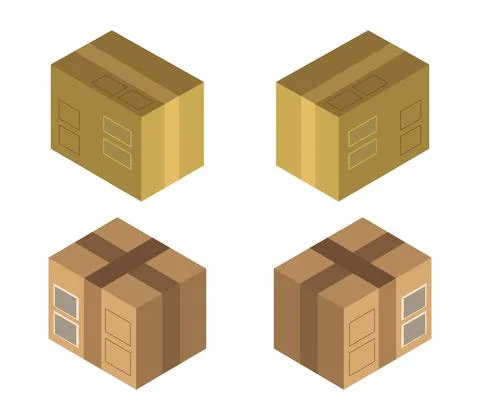 Isometric box on white Stock Illustration