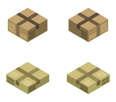 Isometric box on white Stock Illustration