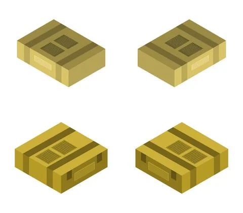 Isometric box on white Stock Illustration