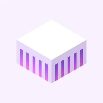 Isometric build. City object. House in 3d style. Vector illustration concept Stock Illustration