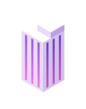 Isometric build. City object. House in 3d style. Vector illustration concept Stock Illustration