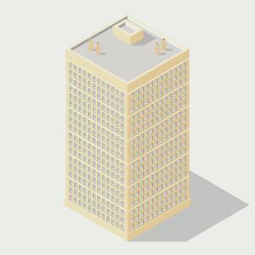 Isometric building icon Stock Illustration