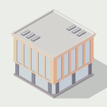 Isometric  building icon Stock Illustration