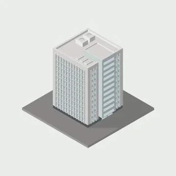 Isometric  building icon Stock Illustration