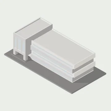 Isometric  building icon Stock Illustration