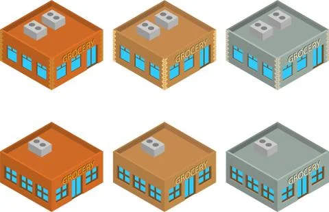 Isometric Building Stock Illustration